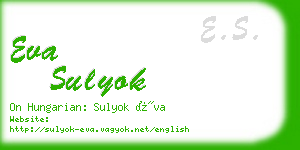 eva sulyok business card